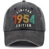 Fxbwhtey 60°, 61°, 62°, 63°, 64°, 65°, 66°, 67°, 68°, 69°, cappello regalo di compleanno per uomini e donne