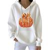 Generic Felpa con cappuccio da donna con stampa retrò con paillettes casual con stampa con paillettes