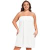 MOONSIROLI Accappatoio da sauna da donna in spugna, taglie forti, in kilt da sauna | Con chiusura in , 80 x 210 cm, per doccia, spa, sauna