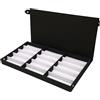 Generic Espositore per Occhiali da Sole con 15 Griglie Elegante Custodia per Occhiali per Cassettiere e Cassettiere, Organizer in Tessuto di Nylon per Viaggi e Viaggi di Lavoro