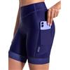 ARSUXEO Pantaloncini da Ciclismo Imbottiti 4D da Donna Intimo con Tasche rinforzate Bicicletta 575