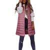 Generisch Gilet trapuntato, da donna, lungo, con bottoni, in piumino, caldo, per le mezze stagioni, leggero, sportivo, elegante, senza maniche, casual, invernale, per le mezze stagioni, senza