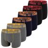 riverso RIVOle, boxer da uomo, confezione da 6 pezzi, biancheria intima, stile retrò, boxer elasticizzati, nero, grigio, blu, bianco, verde, rosso, arancione, giallo, S, M, L, XL, XXL, 3XL, 4XL, 5XL