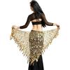 Greabuy Paillettes scintillanti Catena in vita Cintura di danza del ventre Danza indiana Sciarpa dell'anca Gonne Avvolgere Rumoroso Accessorio Moda Costume Orientale Stage Pancia Cintura Regolabile Accessori
