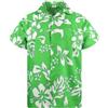 King Kameha JK-Funky Camicia-Hawaiana Uomo Manica-Corta Ibisco Fiori Aloha Tribale Unisex