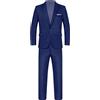 YiZYiF Completo Uomo Sartoriale Smoking Vestito Elegante Cerimonia Abiti da Uomo 3 Pezzi Business Casual Suit Slim Fit Matrimonio Tuxedo Giacca e Pantaloni Blu Scuro 002 L