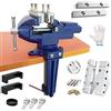 Mytec Morsa da banco o morsa da tavolo, ganasce multifunzionali, morsa combinata multifunzionale con regolazione rapida, morsa universale girevole a 360° con morsetto, 8,3 cm, blu