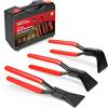 BETOOLL Set di 3 utensili per aggraffatura a mano, ganasce dritte, 45° e 90°, pinze per piegatura in metallo con cassetta degli attrezzi per piegare e appiattire lamiere