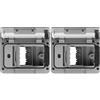 4Box 4B.W.RAL Wide Ip55 per Scatola da Incasso Tipo 503, Grigio (Confezione da 2)
