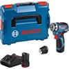 Bosch Professional GSR 12V-35 FC FlexiClick System Trapano-avvitore a Batteria 12V System, Include 2 Batterie 3.0 Ah, Caricabatterie Rapido GAL 12V-40,Include Mandrino GFA 12-B, in L-BOXX, 06019H3001