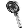 YEAUPE Soffione doccia nero, 120 mm grande soffione doccia portatile con 3 modalità di spruzzo, soffione doccia ad alta pressione con maniglia cromata, soffione doccia di ricambio universale, facile