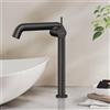 EMKE Rubinetto da bagno nero opaco, 332 x 220 x 76 mm, in ottone, cartuccia in ceramica, rubinetto per bagno, rubinetto con aeratore, rubinetto per lavabo, rubinetto per lavabo, facile installazione