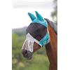 Shires Maschera antimosche a rete fine con frangia per naso - Teal Pony