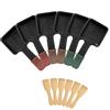 LITTLE BALANCE 3120 Set Raschietto Meuuuh Tricolore, Set 12 accessori per raschietto, 6 padelle quadrate + 6 spatole in legno, tazze con manico colore, senza PFAS, per 6 persone