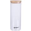 alpina Barattolo per alimenti in vetro borosilicato da 1,5 l con coperchio ermetico in legno