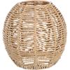 Happyyami Lampadario in Rattan Imitazione Per Interni Paralume Vimini Elegante Per Soggiorno E Camera Da Letto 15Cm Di Diametro Design Moderno