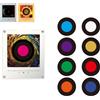Generic Retro Music Refrigerator Magnets with NFC Programmable Player Set,Rotating Vinyl Record Player Smart Mini Jukebox,128MB Music Player Enabled with LED Light for Aesthetic Room Decor (White)