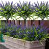 Nigirior Fiori artificiali per piante da esterno, 20 fasci di lavanda finta, in plastica, per veranda, finestra, giardino, ufficio, patio, portico anteriore, resistente ai raggi UV, per fioriera