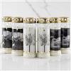 Hofer Friedlicht Set di 6 candele Hofer, durata 7 giorni - L'originale [Gold Select] resistente alla pioggia, candele con coperchio, luce per cimitero con motivo | decorazione funeraria