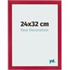 yd. Cornice 24x32 cm Rosso - Cornice in MDF Bologna | Your Decoration, Vetro acrilico antiriflesso, Montaggio a parete, Adatta per foto, poster o puzzle, Made in Holland