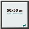 yd. Cornice 50x50 cm Grana Di Legno Nero - Cornice in MDF Bologna | Your Decoration, Vetro acrilico antiriflesso, Montaggio a parete, Adatta per foto, poster o puzzle, Made in Holland
