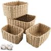 Zosenyer Cestino Portaoggetti, 4 Pack Organizzatore Bagno Impilabile, Può Essere Utilizzato Come Cesto di Gioco e Organizer Fasciatoio per Neonati in Camere da Letto, Soggiorni e (Marrone chiaro)