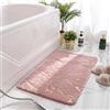FANSU Tappeto Bagno Antiscivolo, Soffice Tappeto Cucina in Motivo in Marmo Tappetino Bagno Assorbente Tappeto Doccia Lavabile per Bagno, Camera da Letto, Cucina (60 * 90cm,Rosa)