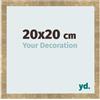 yd. Cornice 20x20 cm Oro Antico - Cornice in MDF Bologna | Your Decoration, Vetro acrilico antiriflesso, Montaggio a parete, Adatta per foto, poster o puzzle, Made in Holland