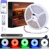 FOSUO Striscia LED RGBW IC COB Bianco Freddo 6000K 24V 10M | WS2811 Indirizzabile 7840 LED Cambio Colore Multicolore RGB+6000K Nastro LED Kit Luci per Camera da Letto, Sala Giochi, Feste