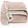 LAYNENBURG Premium Coperta in spugna 150x200 cm - 100% cotone - coperta estiva sottile, leggera e rinfrescante - come coperta da divano, piumone e coperta in spugna (café)