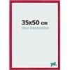 yd. Cornice 35x50 cm Rosso - Cornice in MDF Bologna | Your Decoration, Vetro acrilico antiriflesso, Montaggio a parete, Adatta per foto, poster o puzzle, Made in Holland