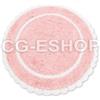 Confezioni Giuliana TAPPETO BAGNO ROTONDO diametro 55 cm LIONE COTONE 100% PESANTE ROSA