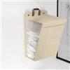 ZYWUOY Cesto portabiancheria, pieghevole, per la casa, per la biancheria, montaggio a parete, organizer per bagno, con manici (beige, 48 x 36 x 12 cm), TN66LO62BSZ8EVX96GEZE17W5