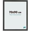yd. Cornice 70x90 cm Antracite - Cornice in MDF Bologna | Your Decoration, Vetro acrilico antiriflesso, Montaggio a parete, Adatta per foto, poster o puzzle, Made in Holland