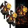 Generic Dragon Solar Garden Light Stake Dragon Legacy Golden Ember Edition, statua da giardino a forma di drago, decorazione gotica medievale fantasy per Halloween, patio, cortile (A-2 pezzi)