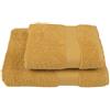 Jolie Firenze BIBIHOME Set asciugamano viso ed asciugamano ospite in spugna di puro cotone pettinato (550 gr./mq.) tinta unita (SENAPE)