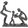 Aoneky Statuetta di Famiglia 3 in Ferro - Scultura Madre e Figlio - Decorazione Casa, Regalo per Anniversario di Matrimonio(Famiglia di 3 persone)