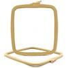 Nurge Telaio da ricamo quadrato in plastica per punto croce per ricamo e ricamo - cerchio regolabile - beige - n. 4 (grande)