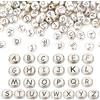 SUNNYCLUE 1 scatola di 104 perline in metallo con lettere dell'alfabeto in lega ovale tibetano antico argento maiuscolo inglese AZ per la fabbricazione di gioielli per il tempo libero creativo nome