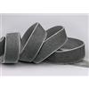 finemark Nastro decorativo in velluto su un lato, 3 m x 22 mm, grigio (924 delfino), per cucito, decorazione