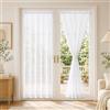 Deconovo Tende a Vetro per Cucina, 2 Pannelli, 60x120 cm, Bianco | Filtra Delicatamente la Luce, Moderne ed Elegante, Decorative, con Tasca, Ideale per Finestre, Soggiorno e Sala da Pranzo