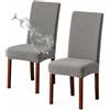 KELUINA Coprisedie moderne Set di 1/2/4/6, Coprisedia elasticizzato Coprisedia universale lavabile elastico rimovibile per la decorazione della festa (Grigio scuro,2 Pezzi)
