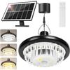BlueYu Lampada solare a sospensione per interni ed esterni, 248 LED, lampada solare a sospensione con sensore di movimento, 3 temperature di colore (telecomando), 3 modalità, impermeabile IP65, per