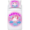 Bulabadoo Set Lenzuola Bambina - Unicorno - NOME Personalizzato - Unicorni - Unicorn - con Nome - cameretta Bambina - Idea Regalo