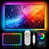 Daymeet Striscia LED TV RGB 4m, Retroilluminazione TV per 55-75 Pollici, Luci LED RGB con App + Telecomando, Sincro Musicale, Effetto Arcobaleno Dinamico, Alimentazione USB per Monitor HDTV