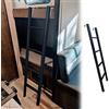 GAOXIONG Scala per Letto a Castello Nera, Scala per Letto a Castello Doppia da Terra, Scala di Ricambio Universale in Lega di Alluminio, Scala a pioli per Camera da Letto per Bambini/soppalco/Camper