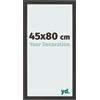yd. Cornice 45x80 cm Grana Di Legno Nero - Cornice in MDF Bologna