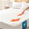 BEDLORE Coprimaterasso Impermeabile 180x200x30cm, Traspirante, Bianco | 40% Bambu, Silenzioso e Morbido, 40cm Stile Montato Tutto Intorno Elastico, OEKO-TEX, Lavabile in Lavatrice, Matrimoniale