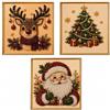 YZDYSHJ Pittura Diamante Natale 5D Kit 3 Pezzi per Adulti(B20cm)