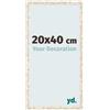 yd. Cornice 20x40 cm Bianco Vintage - Cornice in MDF Bologna